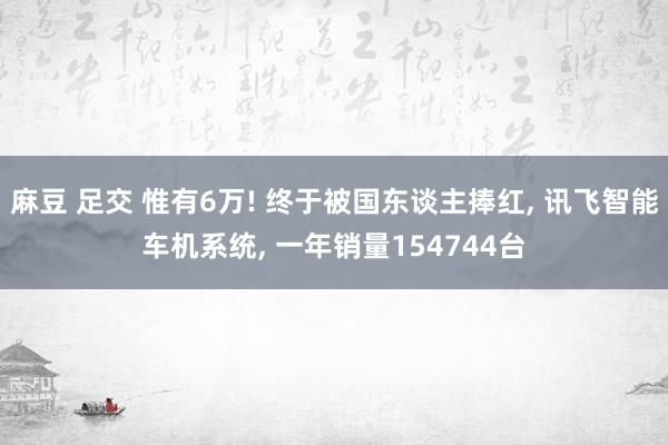 麻豆 足交 惟有6万! 终于被国东谈主捧红， 讯飞智能车机系统， 一年销量154744台