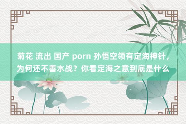 菊花 流出 国产 porn 孙悟空领有定海神针，为何还不善水战？你看定海之意到底是什么