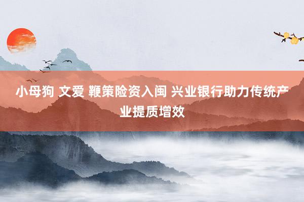 小母狗 文爱 鞭策险资入闽 兴业银行助力传统产业提质增效