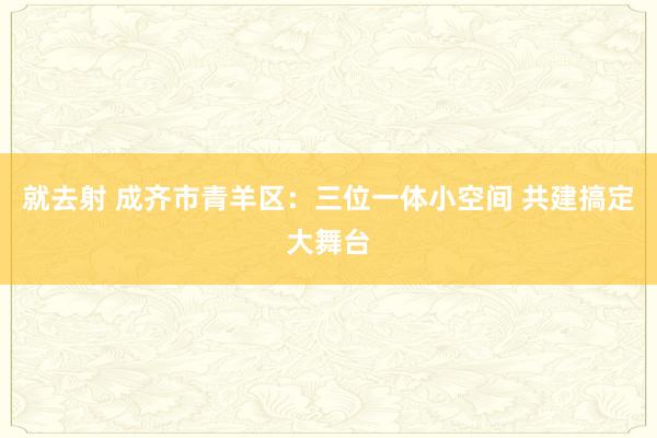 就去射 成齐市青羊区：三位一体小空间 共建搞定大舞台