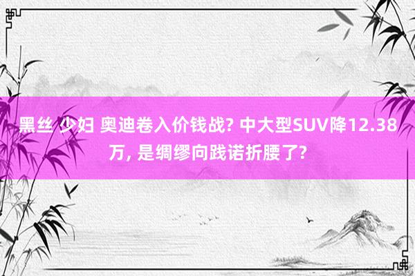 黑丝 少妇 奥迪卷入价钱战? 中大型SUV降12.38万， 是绸缪向践诺折腰了?