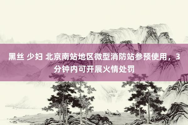 黑丝 少妇 北京南站地区微型消防站参预使用，3分钟内可开展火情处罚