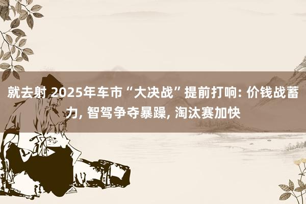 就去射 2025年车市“大决战”提前打响: 价钱战蓄力， 智驾争夺暴躁， 淘汰赛加快