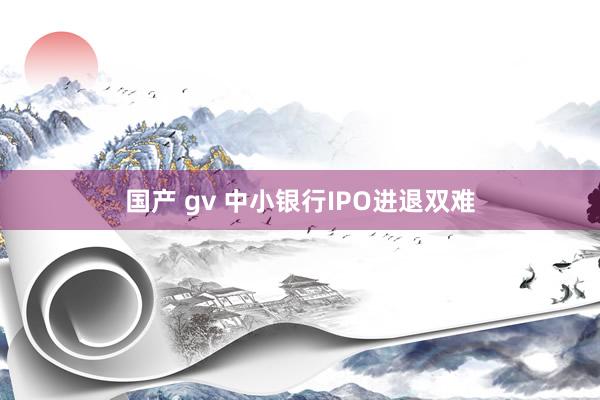 国产 gv 中小银行IPO进退双难