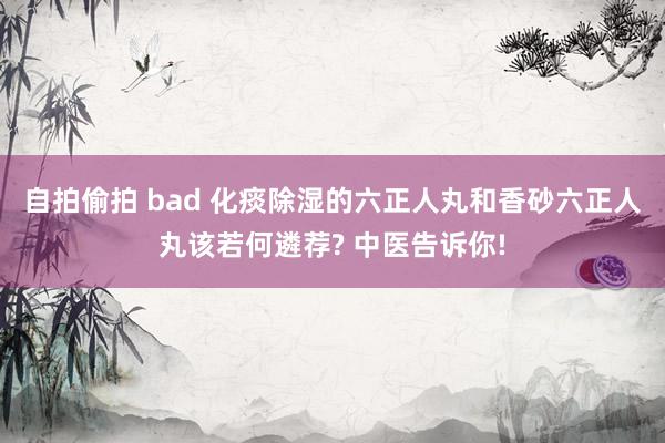 自拍偷拍 bad 化痰除湿的六正人丸和香砂六正人丸该若何遴荐? 中医告诉你!