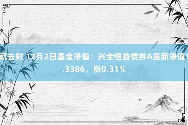 就去射 12月2日基金净值：兴全恒益债券A最新净值1.3386，涨0.31%