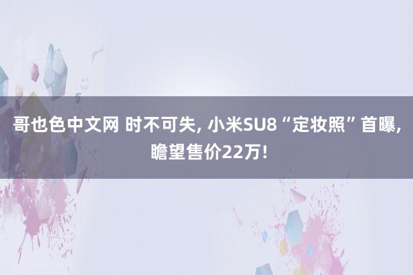 哥也色中文网 时不可失， 小米SU8“定妆照”首曝， 瞻望售价22万!