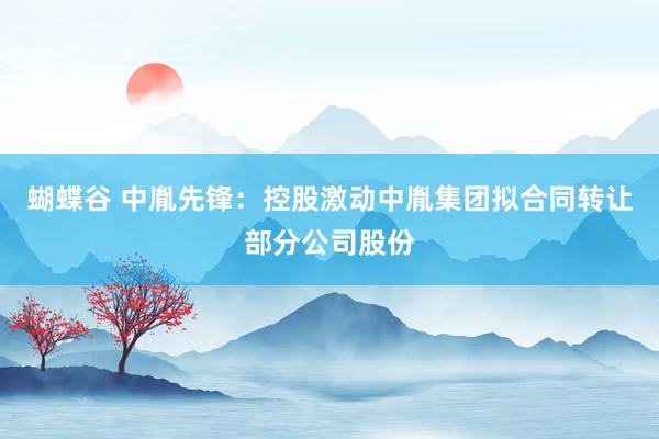 蝴蝶谷 中胤先锋：控股激动中胤集团拟合同转让部分公司股份