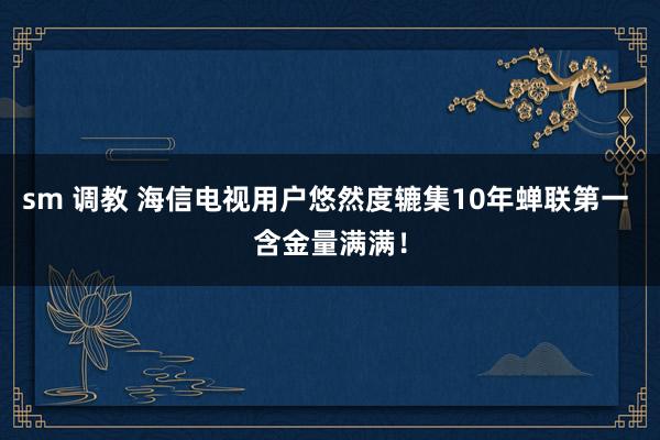 sm 调教 海信电视用户悠然度辘集10年蝉联第一 含金量满满！