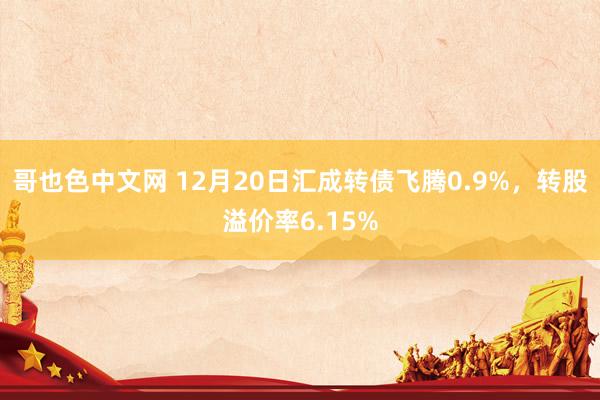 哥也色中文网 12月20日汇成转债飞腾0.9%，转股溢价率6.15%