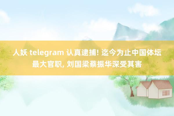 人妖 telegram 认真逮捕! 迄今为止中国体坛最大官职， 刘国梁蔡振华深受其害