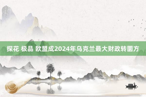 探花 极品 欧盟成2024年乌克兰最大财政转圜方