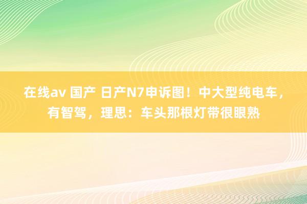 在线av 国产 日产N7申诉图！中大型纯电车，有智驾，理思：车头那根灯带很眼熟