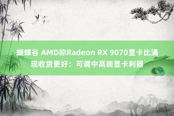 蝴蝶谷 AMD称Radeon RX 9070显卡比涌现收货更好：可谓中高端显卡利器