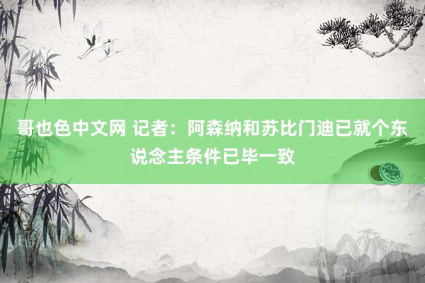 哥也色中文网 记者：阿森纳和苏比门迪已就个东说念主条件已毕一致