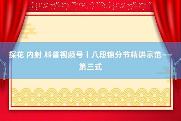 探花 内射 科普视频号丨八段锦分节精讲示范——第三式